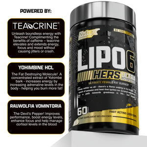 Nutrex Lipo-6 Black Hers UC Quemador de Grasa Mujer 60 Capsulas